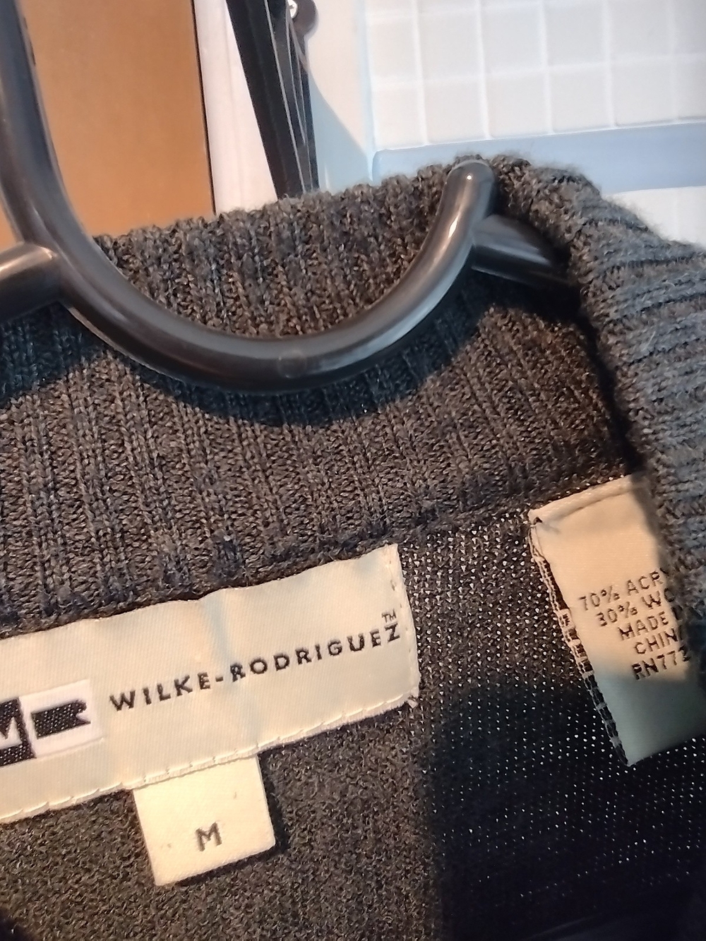 Wilke-Rodriguez Men's Charcoal Crewneck Sweater